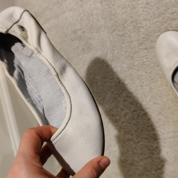 Minnetonka Anna Ballet Flat Creamy White 6.5 Leather Shoes Ballet Flats Y2K - Picture 7 of 8
